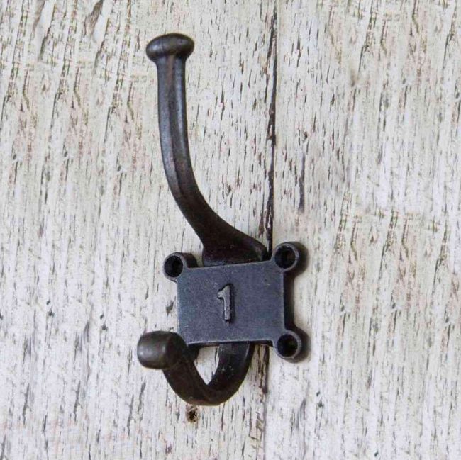 Two Hook Iron Coat Hooks In Numbers One To Five Two Hook Iron Coat Hooks In Numbers One To Five
