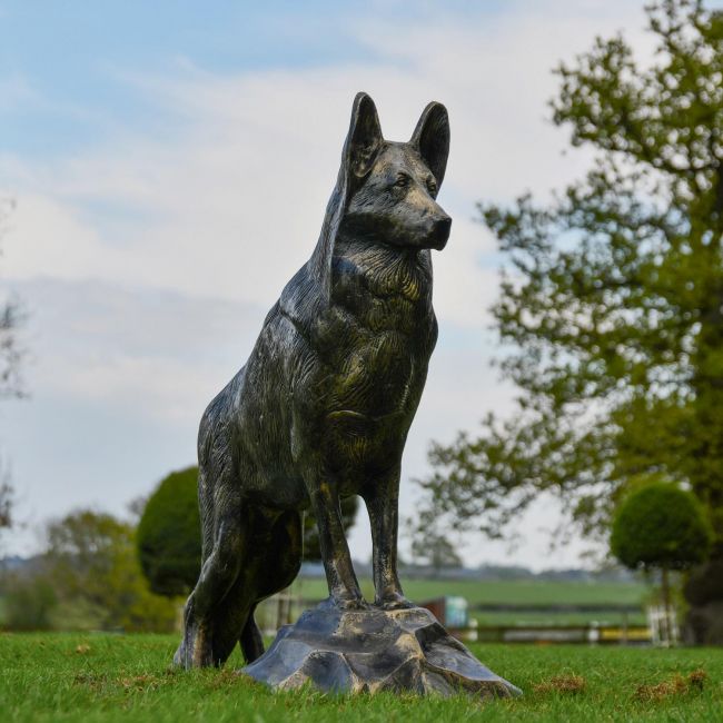 Belgian Shepherd Dog Garden Sculpture  Belgian Shepherd Dog Garden Sculpture