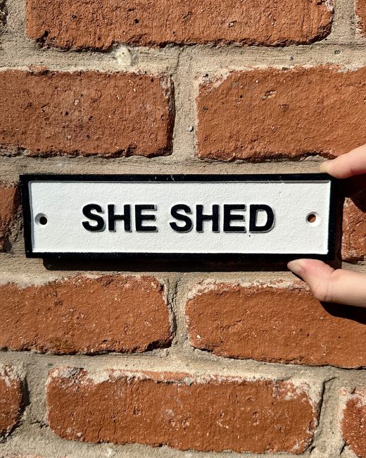 Cast Iron "She Shed" Sign