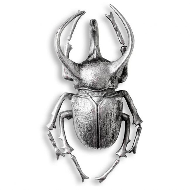 Beatle Wall Art in a Silver Finish Beatle Wall Art in a Silver Finish