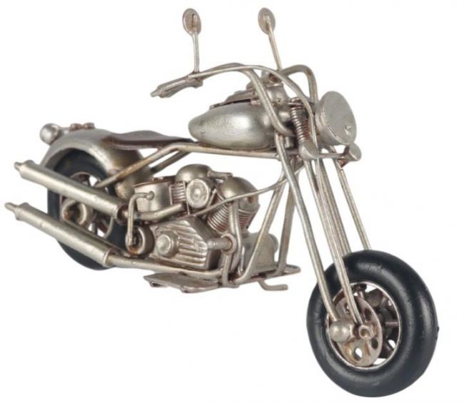 Silver Chopper Motorcycle Replica Ornament Silver Chopper Motorcycle Replica Ornament