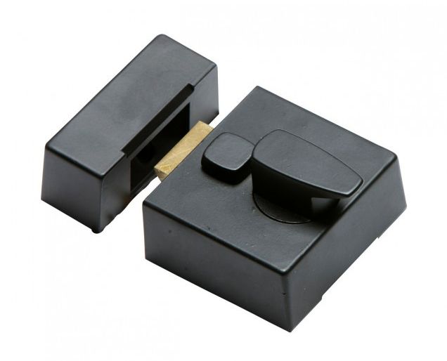 Simplistic Black Iron Narrow Night Latch Simplistic Black Iron Narrow Night Latch