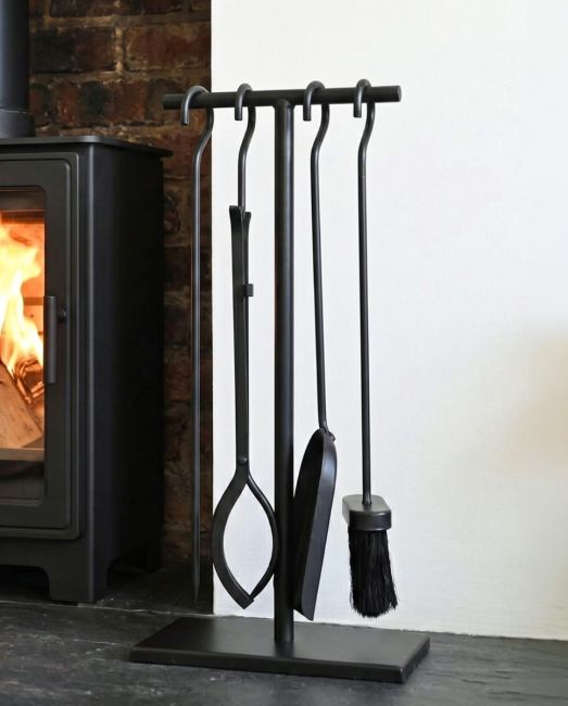 Simplistic Hook Rail Companion Set in Situ Next to the Fire Place Simplistic Hook Rail Companion Set in Situ Next to the Fire Place