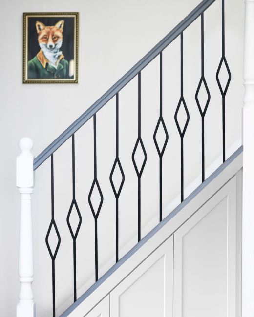 Single Diamond Stair Spindle on Stairs
