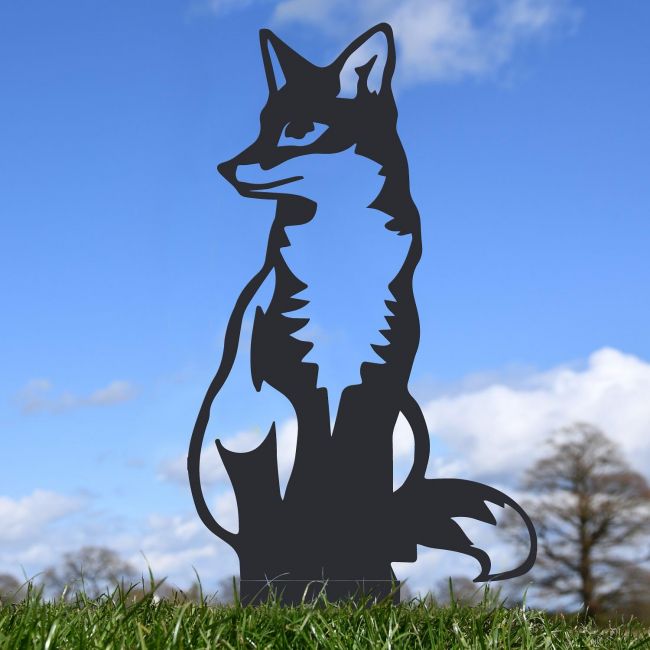 Black Sitting Fox Silhouette Black Sitting Fox Silhouette