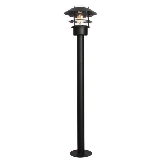 "Skive" Contemporary Miniature Lamp Post Set in Black "Skive" Contemporary Miniature Lamp Post Set in Black