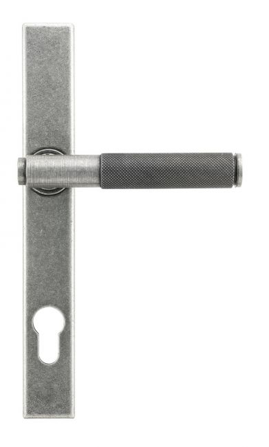 Slimline Pewter Lever Door Handle Front Slimline Pewter Lever Door Handle Front