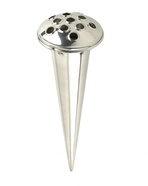 Small Conical Vase & Lid - Polished Aluminium Small Conical Vase & Lid - Polished Aluminium