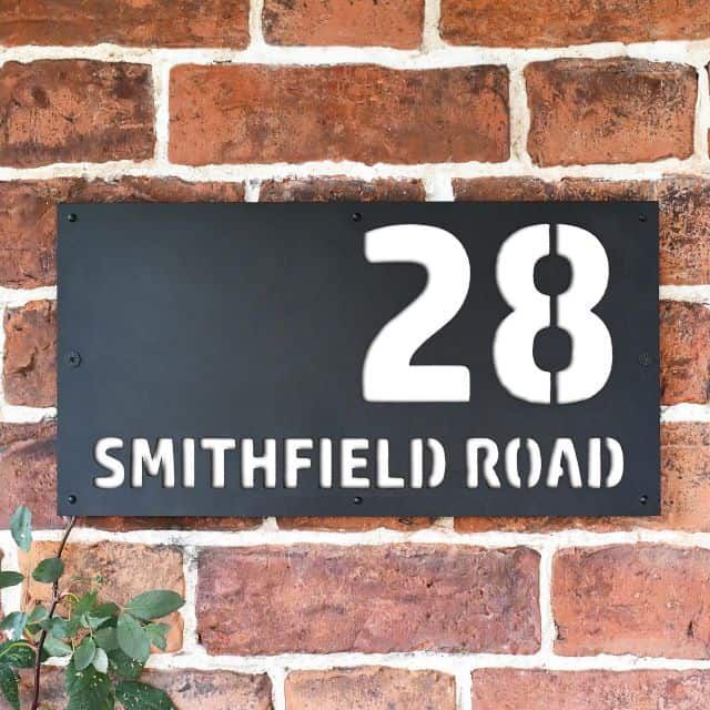 "Smithfield" House Sign Finished in a White