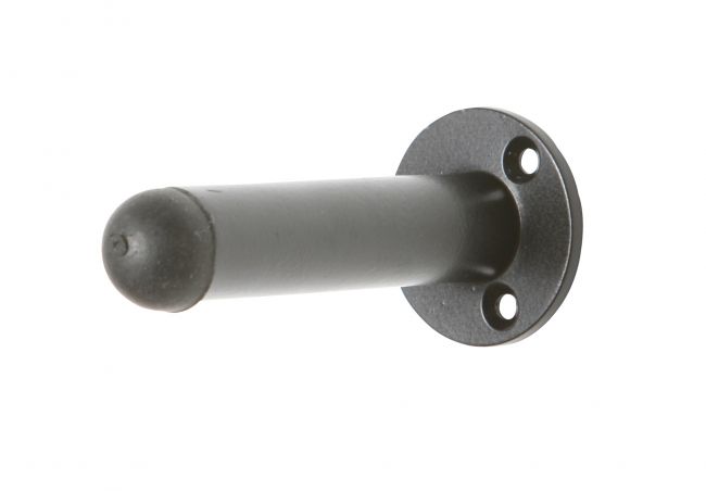 Smooth Black Iron Door Stopper With Rubber Top Smooth Black Iron Door Stopper With Rubber Top
