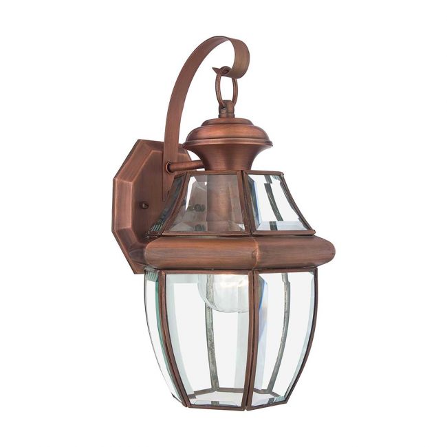 Solid Brass "Elegance" Traditional Victorian Top Fix Wall Lantern in Aged Copper - 36cm Solid Brass "Elegance" Traditional Victorian Top Fix Wall Lantern in Aged Copper - 36cm