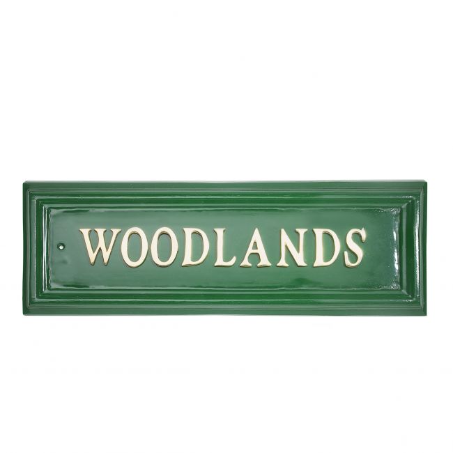 Green Rectangular House Name Signs  Green Rectangular House Name Signs