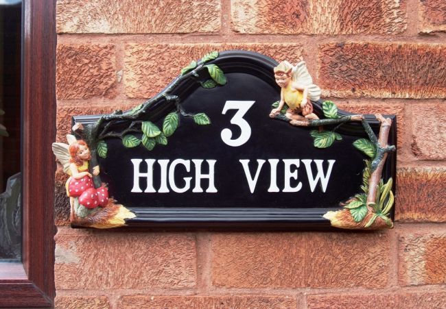 Hand Painted Flower Fairy House Name Sign Hand Painted Flower Fairy House Name Sign