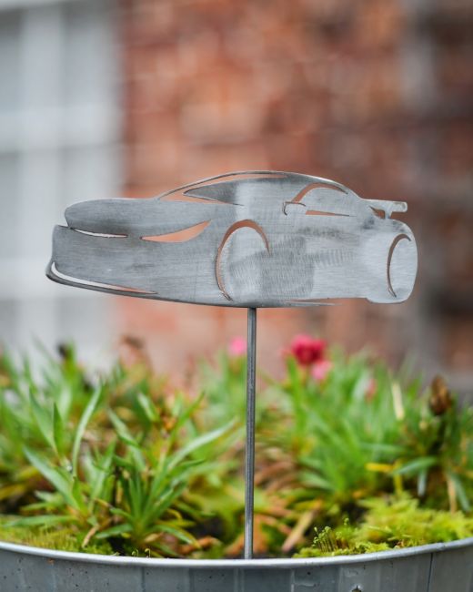 Sports Car Artistic Plant Pot Spike - Set of Two