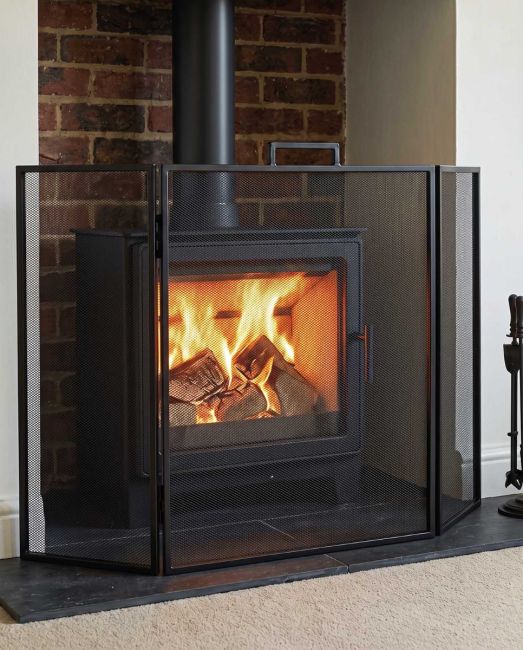 Square Simplistic Contemporary Three Fold Fireguard in Situ Square Simplistic Contemporary Three Fold Fireguard in Situ
