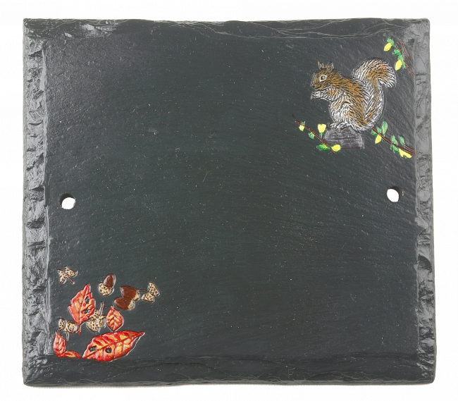 "Hillenbrook Woodland" Squirrel Slate House Number Sign "Hillenbrook Woodland" Squirrel Slate House Number Sign