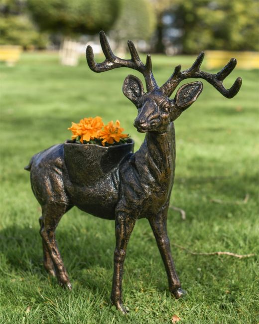 "Ezra" Stag Garden Sculpture and Planter "Ezra" Stag Garden Sculpture and Planter
