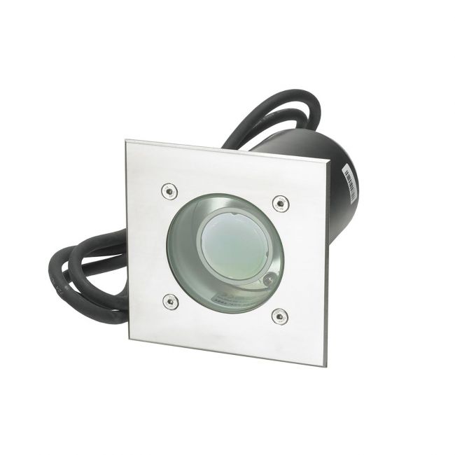 Stainless Steel "Grounded" Square Ground Light - 13cm Stainless Steel "Grounded" Square Ground Light - 13cm