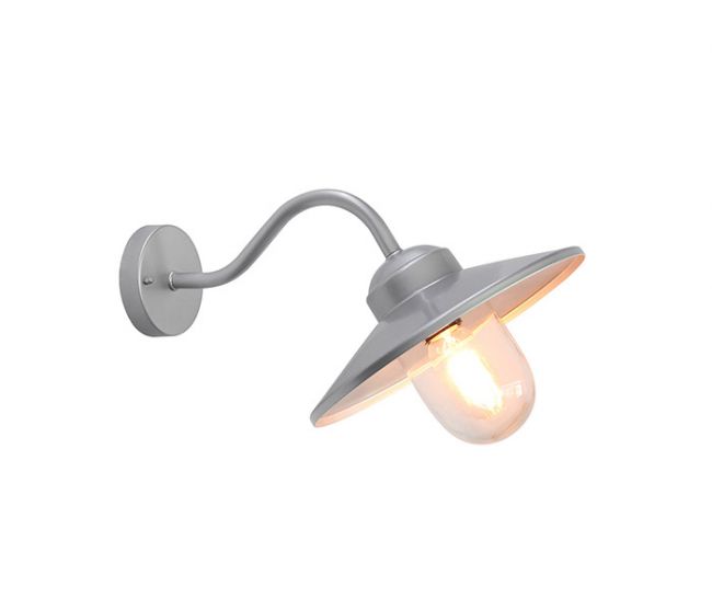 Stainless Steel Contemporary Curved Bracket Outdoor Wall Light Stainless Steel Contemporary Curved Bracket Outdoor Wall Light