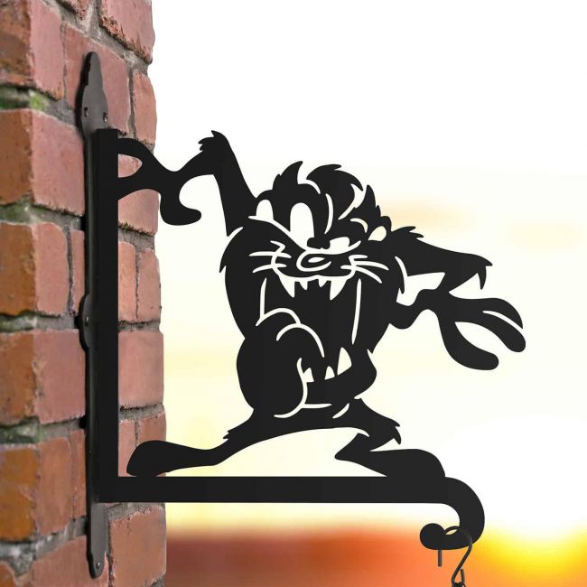 Steel Cartoon Tazmanian Devil Hanging Basket Bracket Steel Cartoon Tazmanian Devil Hanging Basket Bracket