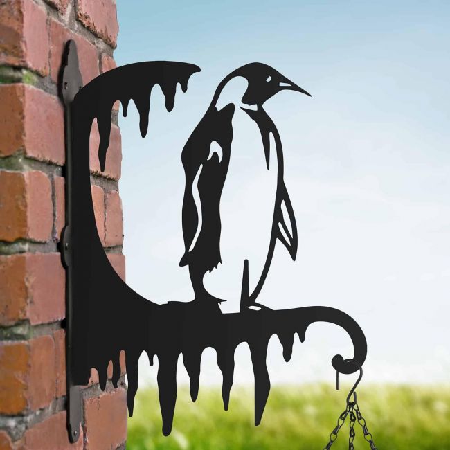 Steel Penguin Hanging Basket Bracket Steel Penguin Hanging Basket Bracket