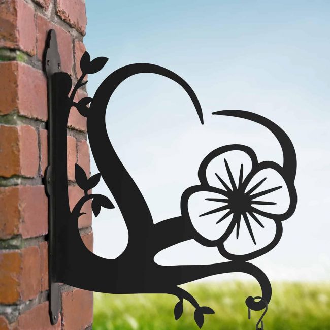 Poppy Heart Hanging Basket Bracket Poppy Heart Hanging Basket Bracket