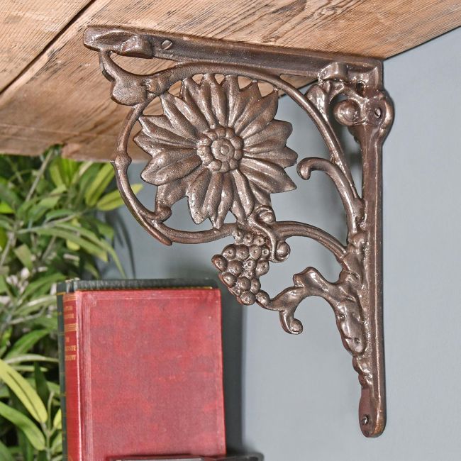 Sunflower Iron Shelf Bracket in Situ Sunflower Iron Shelf Bracket in Situ