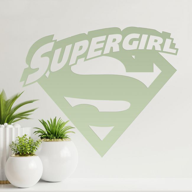 "Supergirl" Wall Art Among Plants in the House "Supergirl" Wall Art Among Plants in the House