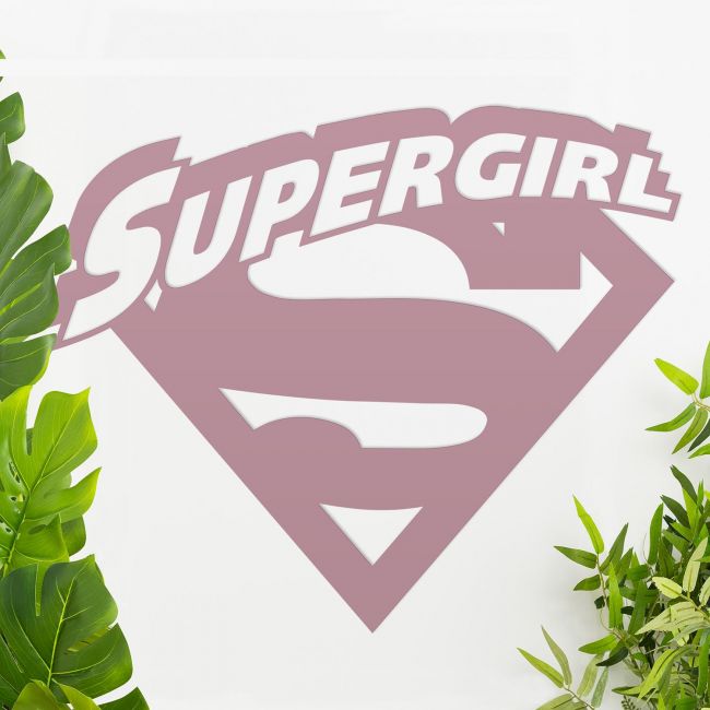 "Supergirl" Wall Art in Situ Among Plants "Supergirl" Wall Art in Situ Among Plants
