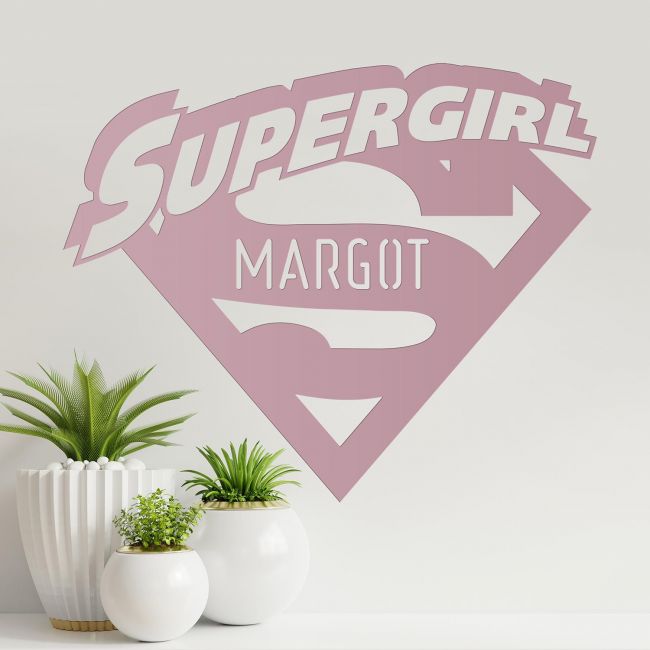 "Supergirl" Personalised Wall Art in Situ in the Living Room "Supergirl" Personalised Wall Art in Situ in the Living Room