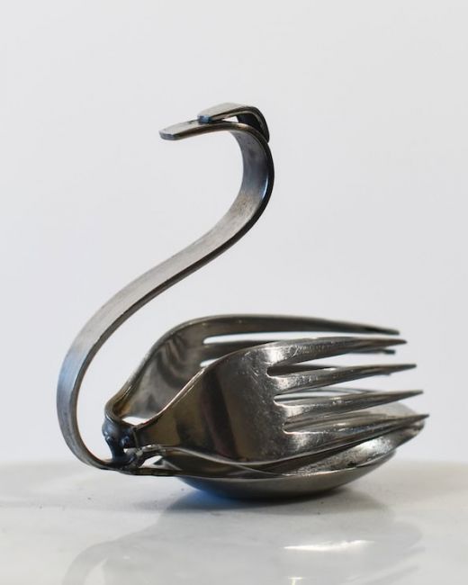 Recycled Metal Swan Sculpture Recycled Metal Swan Sculpture