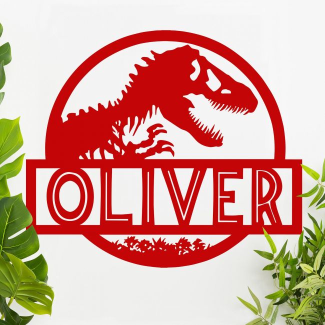 T-Rex Steel Monogram Name Sign Being Used as Wall Art Inside the Home T-Rex Steel Monogram Name Sign Being Used as Wall Art Inside the Home