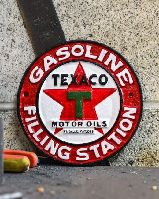 Texaco Vintage Style Cast Iron Sign