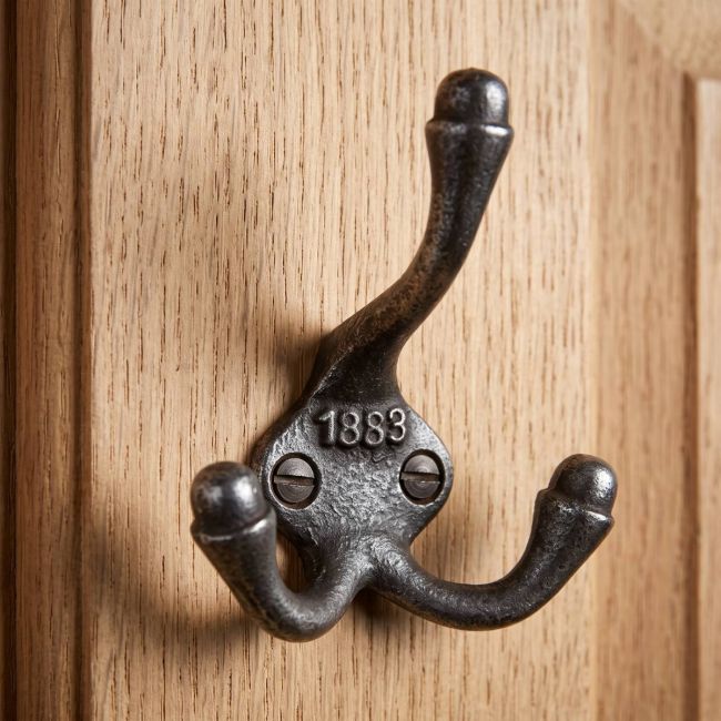 The 1883 Victorian Triple Prong Cast Iron Coat Hook