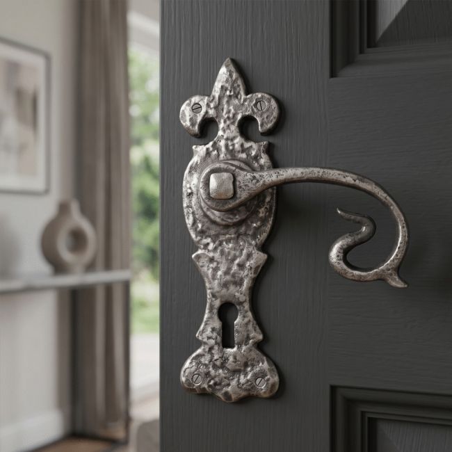 Curly Lever Lock Set Natural Textured