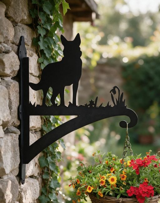 Dog Breed Hanging Basket Bracket