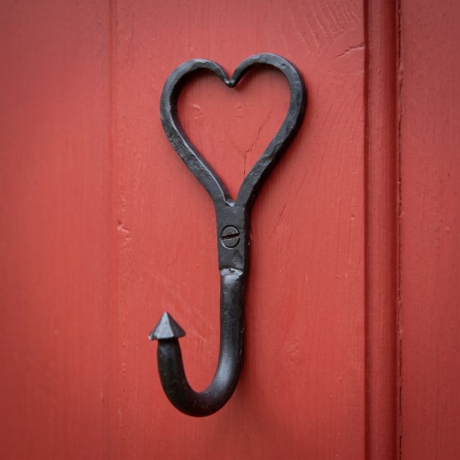 The Open Heart Iron Coat Hook 125mm
