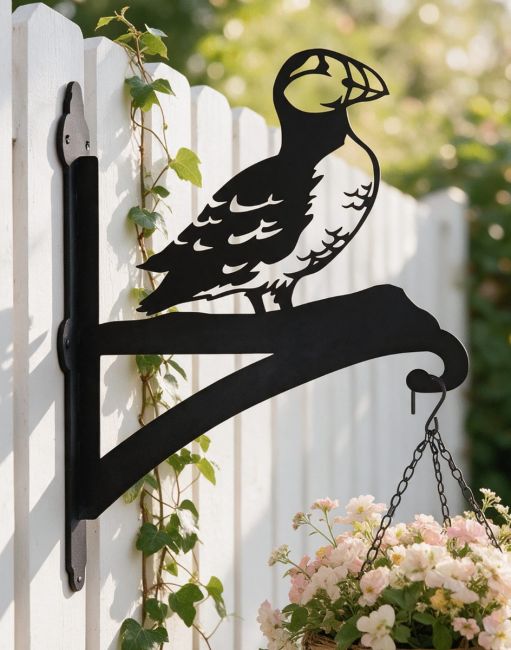 Puffin Iron Hanging Basket Bracket 