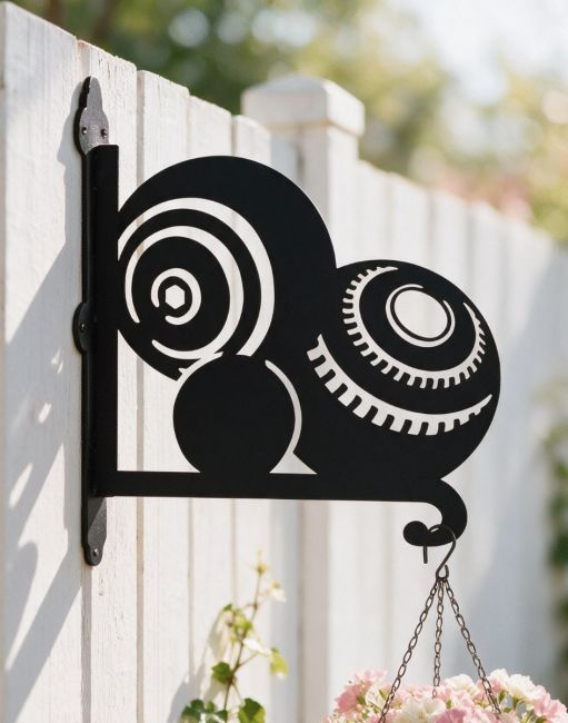 Steel Bowls Collection Hanging Basket Bracket