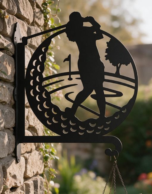 Steel Female Golfer Hanging Basket Bracket
