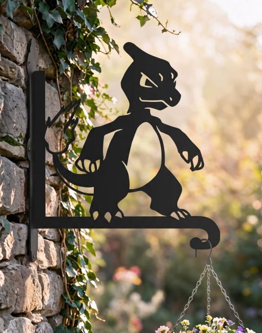 Steel First Evolution Fire Lizard Character Hanging Basket Bracket