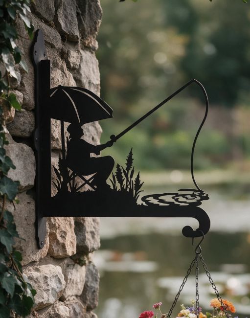 Steel Fisherman Hanging Basket Bracket