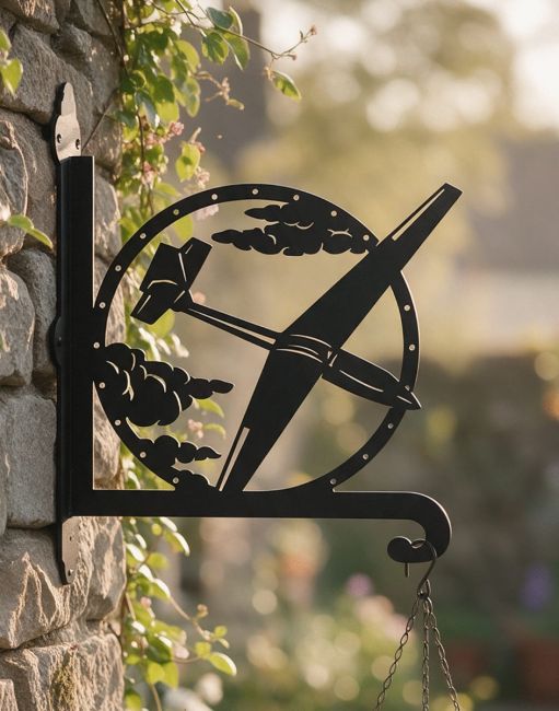 Steel Glider Plane Hanging Basket Bracket