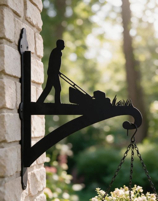 Steel Lawn Mower Hanging Basket Bracket
