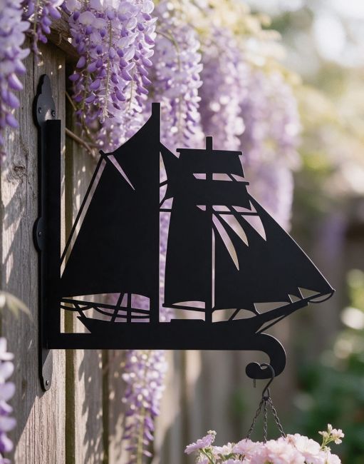 Steel Schooner Topsail Ship Hanging Basket Bracket