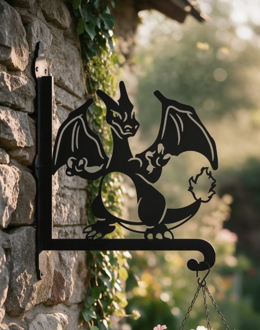 Steel Second Evolution Orange Dragon Hanging Basket Bracket