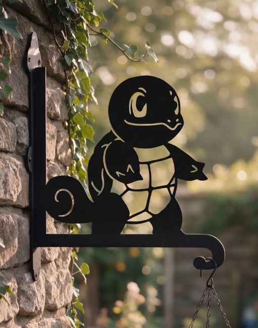 Steel Unevolved Water Reptile Character Hanging Basket Bracket