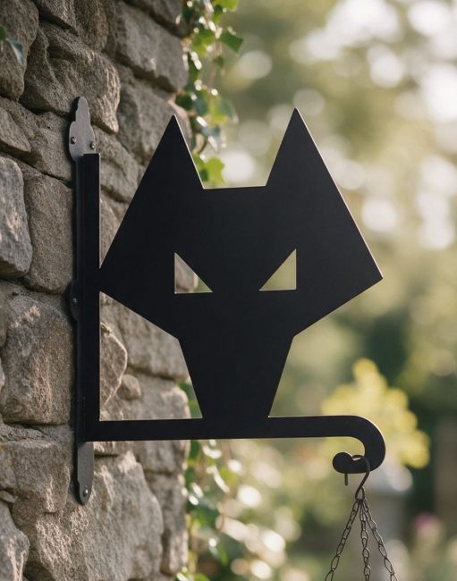 Steel "Wolves" Club Crest Hanging Basket Bracket