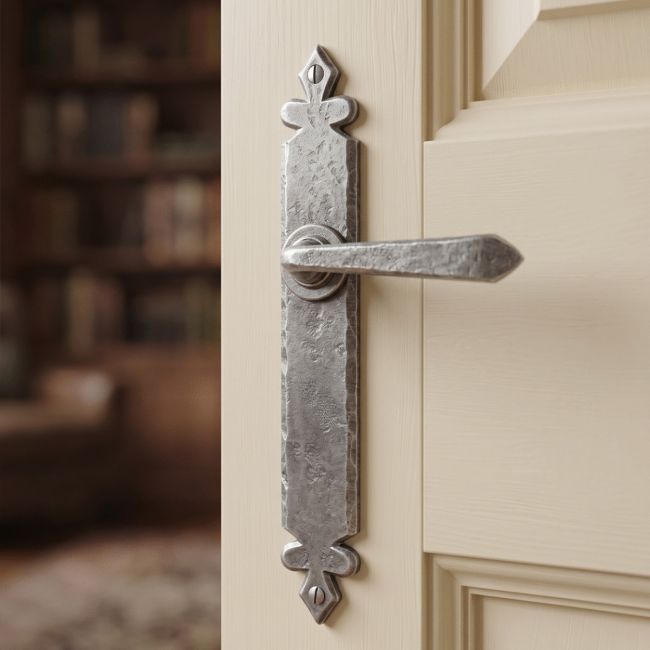 Antique Pewter Tudor Sprung Lever Latch Set
