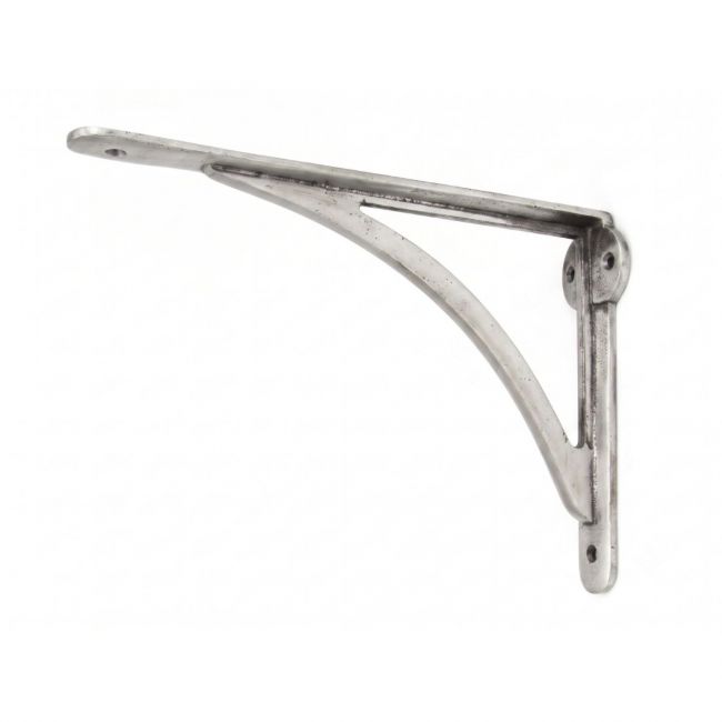 The 10"" x 7"" Arched Shelf Bracket Natural Smooth Finish on a White Background The 10"" x 7"" Arched Shelf Bracket Natural Smooth Finish on a White Background